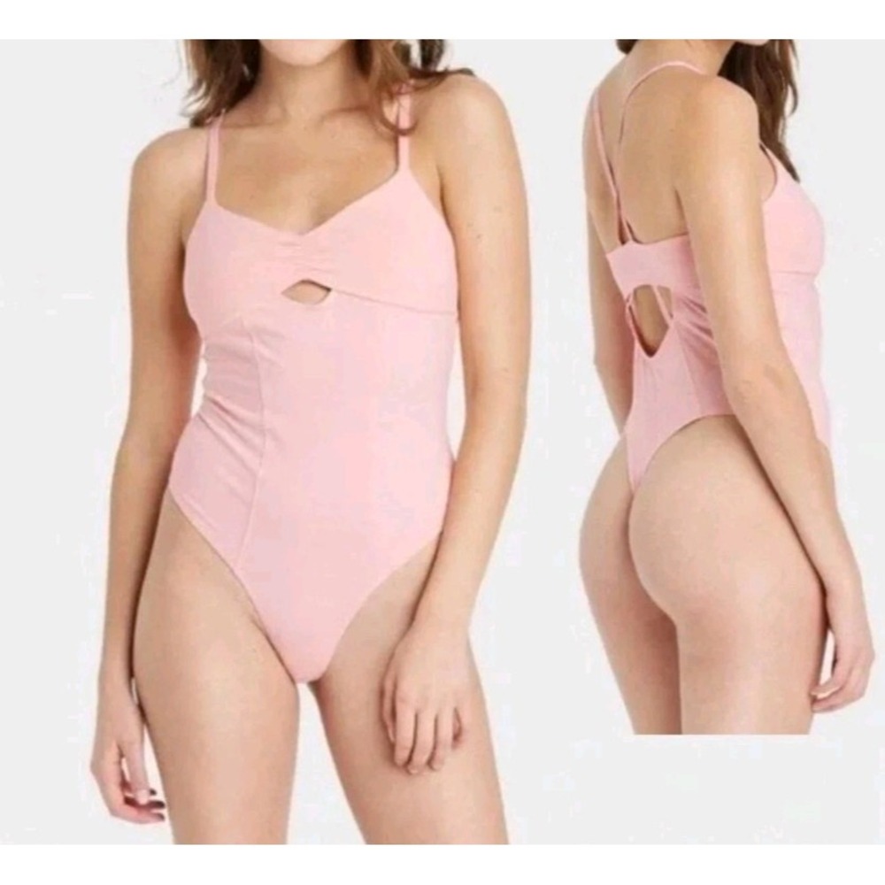 Colsie Women's Balletcore Bodysuit Pink Size L Activewear Top